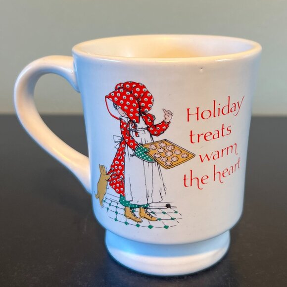 Vtg HOLLY HOBBIE A Christmas Keepsake ~ Designers Collection Stoneware Mug 1980 - Picture 8 of 12